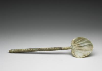 图片[2]-Jade long-handled spoon, Mughal Empire-China Archive